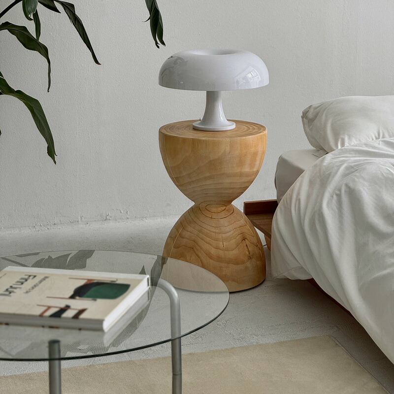 楽天市場】天然木 丸太 アワーグラス ログスツール サイドテーブル