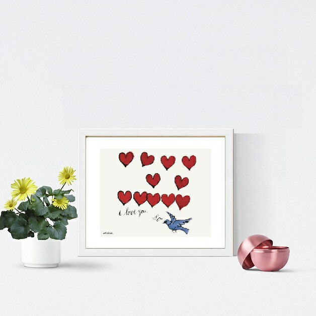 楽天市場】【アンディ・ウォーホル | 額付絵画アートポスター】 I Love