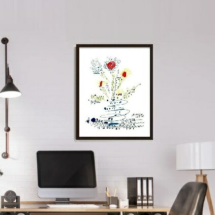 楽天市場】【パブロ・ピカソ 額装 絵画 アートポスター】サマーブーケ