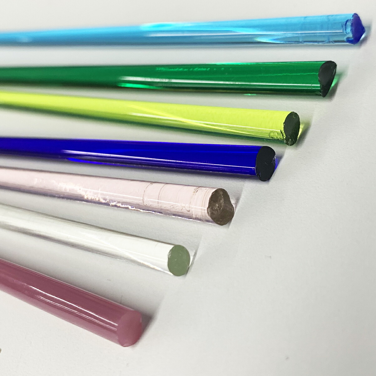 楽天市場】[ メール便可 ] 色ガラス棒 透明タイプ 単色 1本 【 ガラス