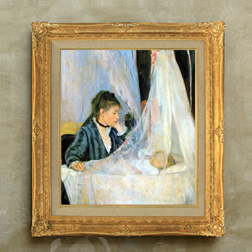 楽天市場】【油絵 直筆仕上げ】ベルト・モリゾ ゆりかご F10 【額入り