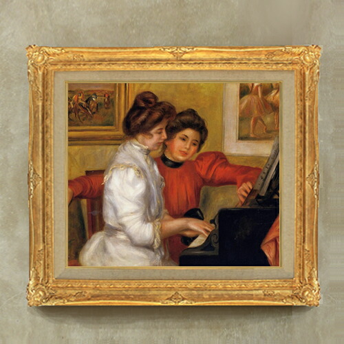 24×32㎝「ピアノの練習をする白人少年」油彩・原画・F4 24×32