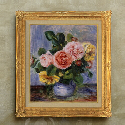 希少 SANYO ルノワール ばら バラ 金彩 額縁 希少 SANYO ルノワール