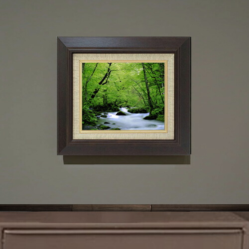 油彩画 日本の風景 木製フレーム 楽天市場】【油絵 直筆仕上げ】新緑の