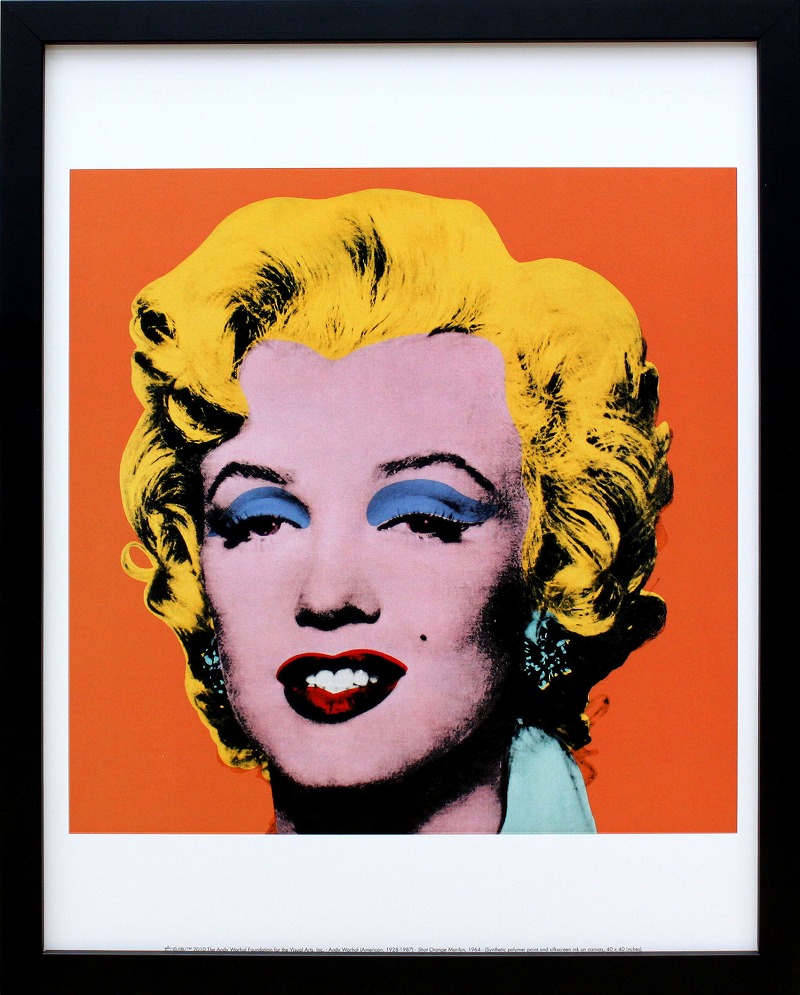 額付【50cm×50cmポスター】アンディ ウォーホル 「マリリンモンロー