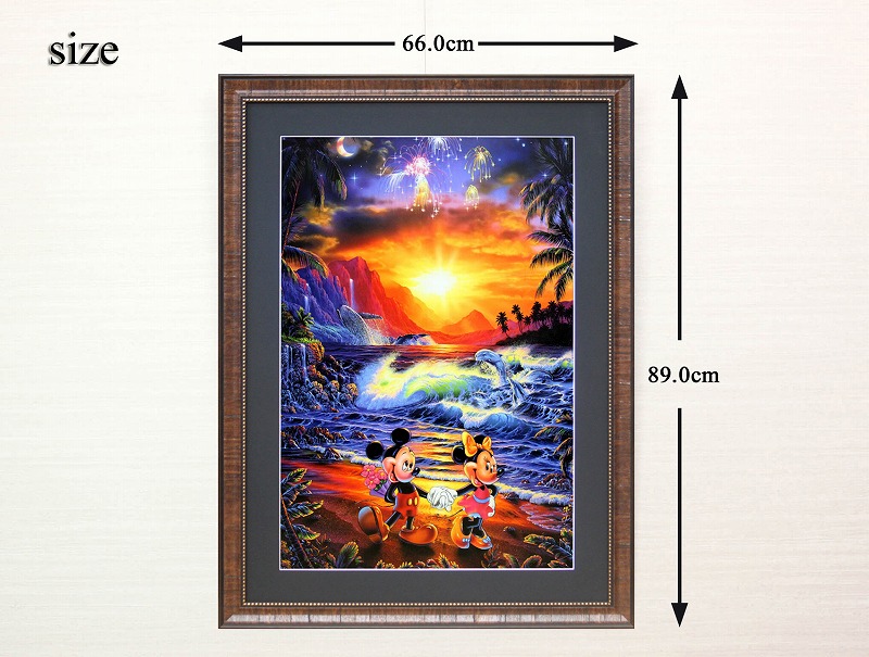 ラッセン ディズニー アートポスター「ミッキー ミニー/シーサイド