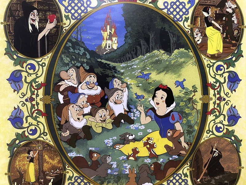 白雪姫七人の小人アート画ディズニー絵画