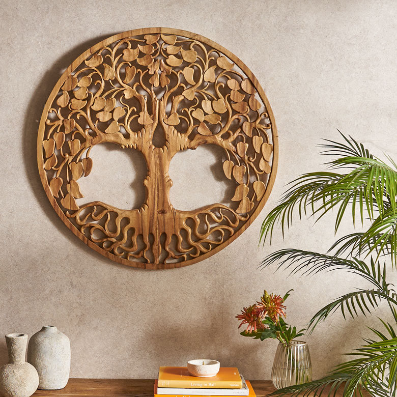 楽天市場】木彫り レリーフ バリ風 アジアン 壁飾り レリーフ ウッド