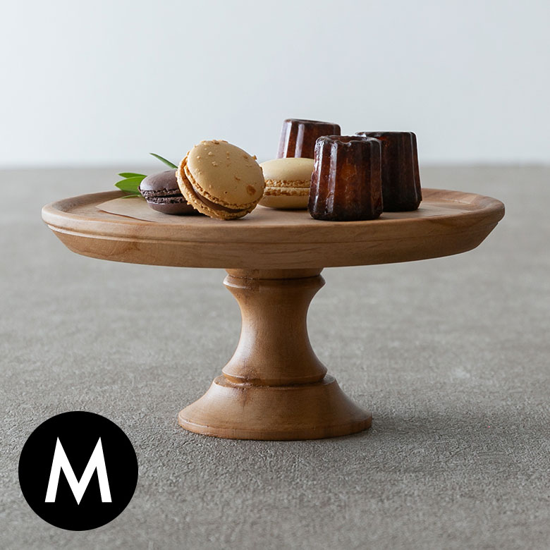 楽天市場】ケーキスタンド 木 木製 1段 Mサイズ 直径 21cm H 10cm