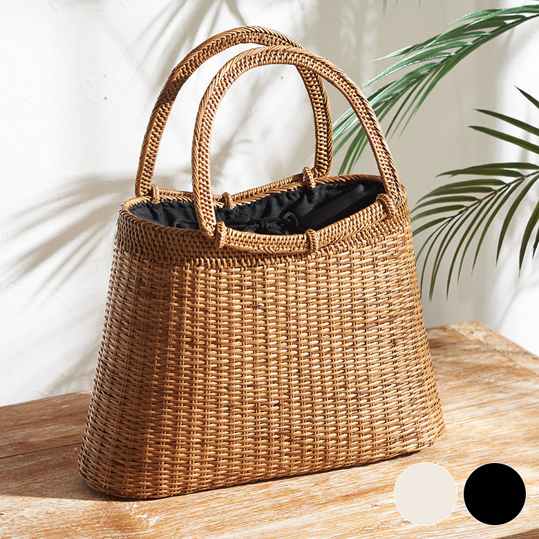 楽天市場】かごバッグ バリ島 アタバッグ 浴衣 巾着付き バッグ バリ