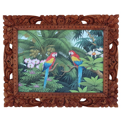 風景画 沖縄 アンティーク 絵画 絵 約87.5cm x 42.5 cm 風景画 沖縄