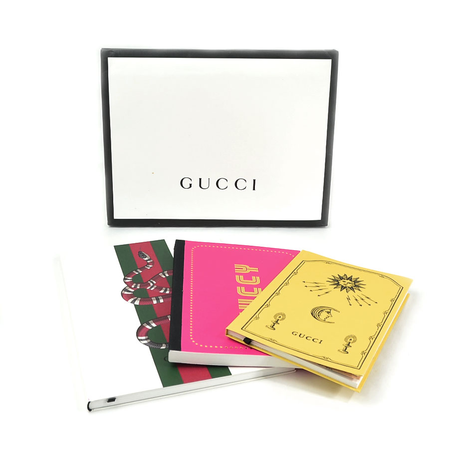 楽天市場】グッチ ノート ノベルティ ホワイトxピンクxイエロー 紙