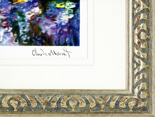LIG】クロード・モネ 「睡蓮」 リトグラフ10号 HC版 版上サイン 額装