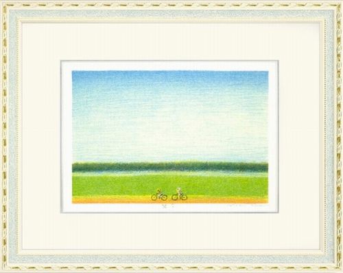 府川誠 「輝樹」 リトグラフ 1990年代 府川誠 「輝樹」 リトグラフ