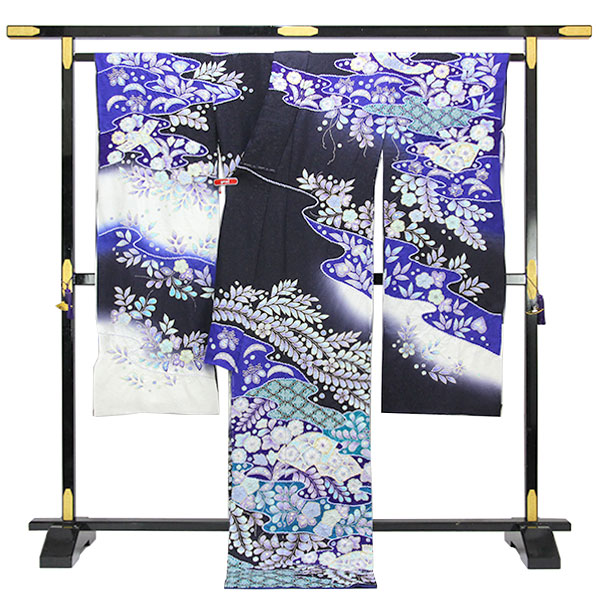 楽天市場】着物 振袖 辻が花 翠山工房 桐屋謹製 翠山落款入り 金通し