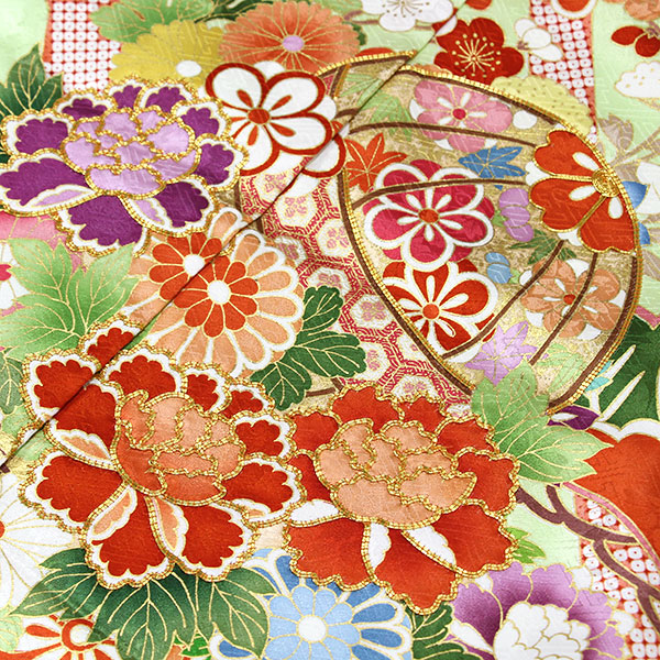 楽天市場】着物 名門 吉澤の友禅 吾妻徳穂 ブランド 正統派古典柄 金駒