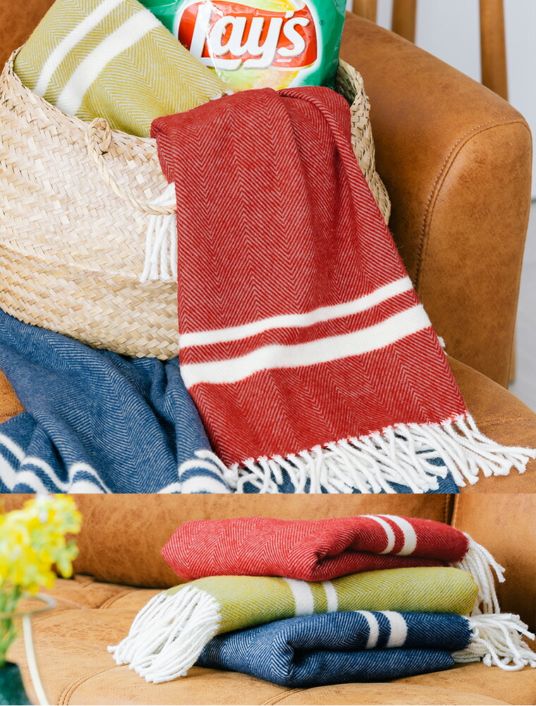 楽天市場】膝掛け フリンジ ウール ブランケット 冷房対策 日本製 69cm