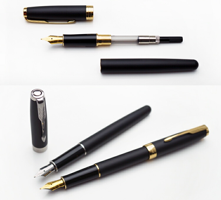 楽天市場】名入れ 万年筆 パーカー ソネット 即日発送 マットブラック