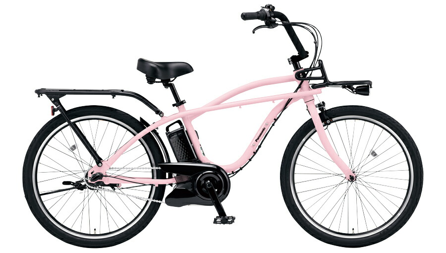 引き取り価格【2】電動自転車 Panasonic 薄ピンク 24インチ 引き取り