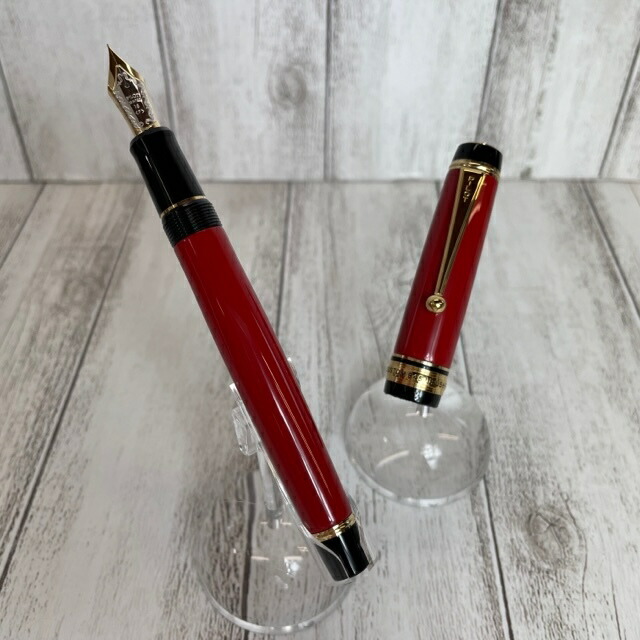 楽天市場】送料無料 パイロット PILOT 万年筆 Custom845 漆 赤 18金