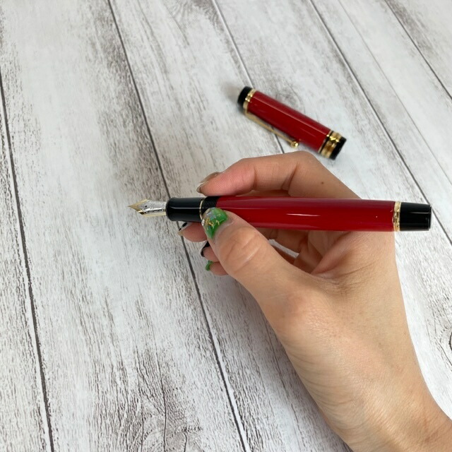 楽天市場】送料無料 パイロット PILOT 万年筆 Custom845 漆 赤 18金