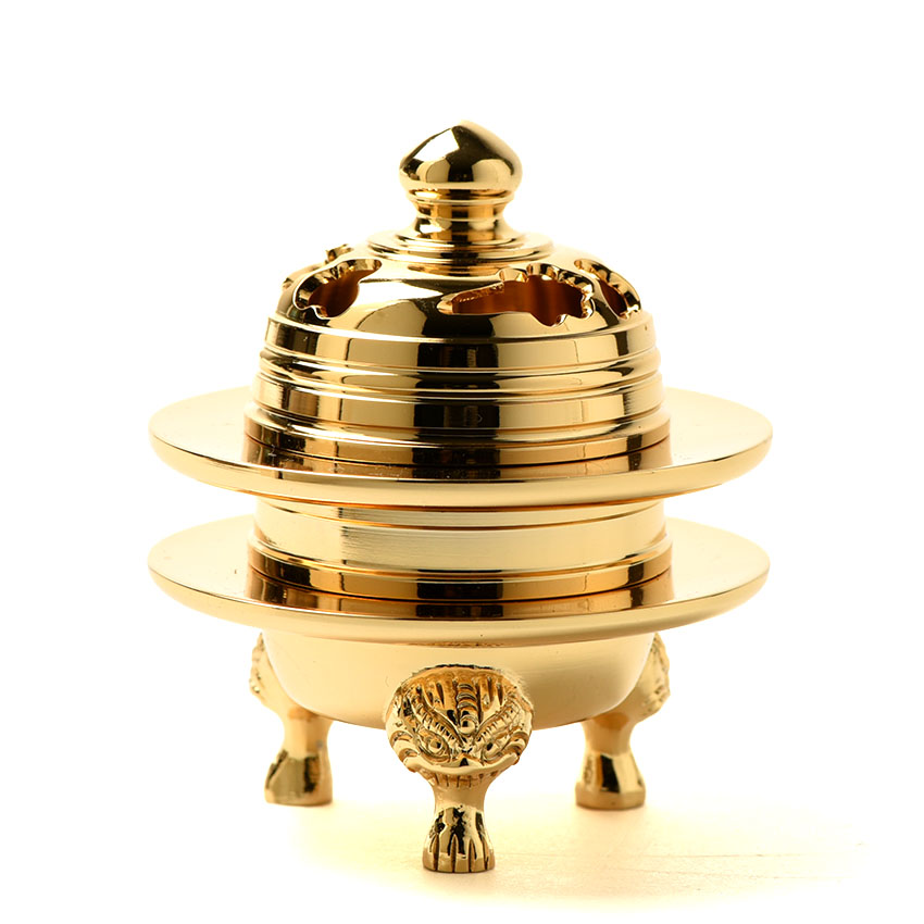 楽天市場】東用 香炉 火舎香炉 本金メッキ仕上 1.6号 真鍮製 真宗大谷