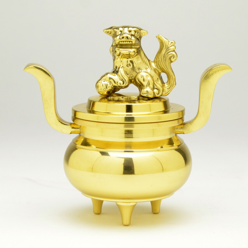 九谷焼 司峰作 獅子蓋 鳳凰耳付 香炉 送料込み 九谷焼 司峰作 獅子蓋