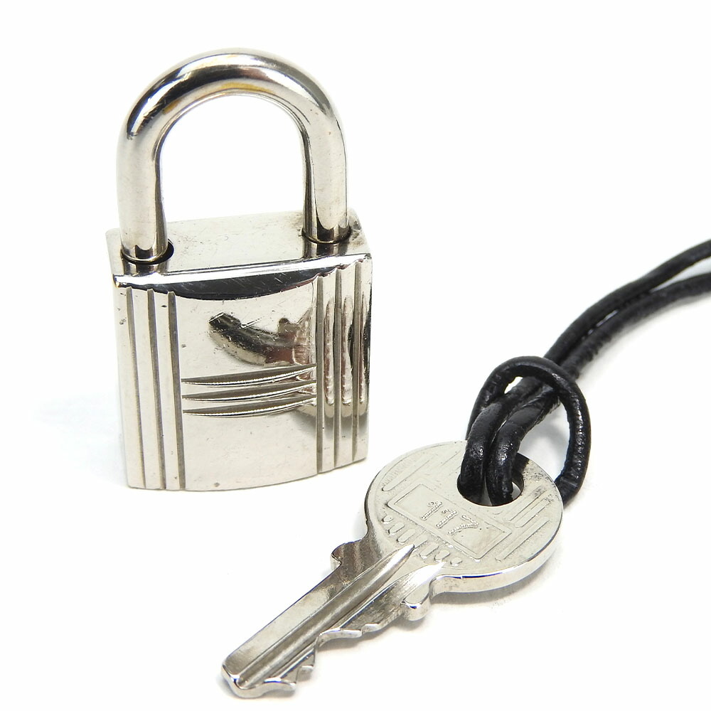 エルメス カデナ＆キー＆革紐 No.110 シルバー 中古品 (59105