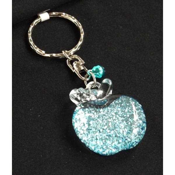 メメルコルク筒型キーホルダーリンゴチャーム メメルコルク筒型