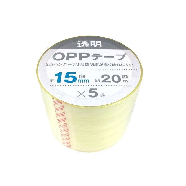 楽天市場】OPPテープ 幅15mm×長さ20m 5巻入 ［種類指定不可