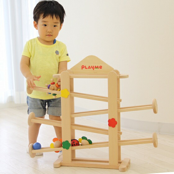 楽天市場】プレイミー PlayMeToys スロープ フラワーガーデン 木の