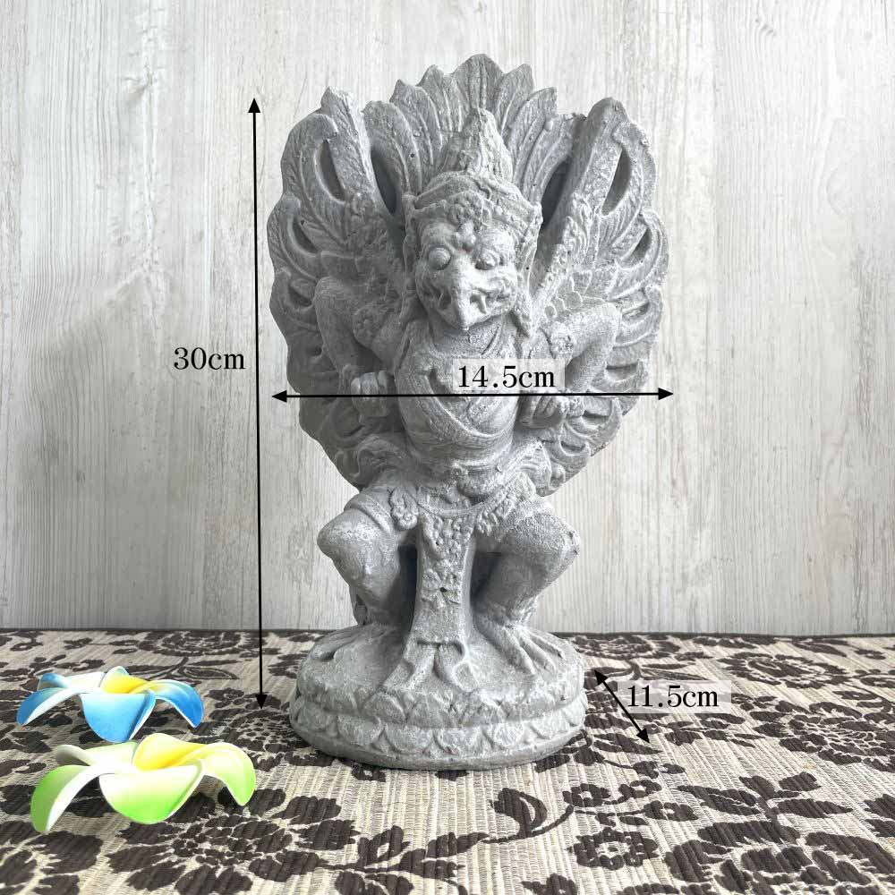 楽天市場】石像 ガルーダ像 神鳥 オブジェ H30cm グレー 石 飾り 石の