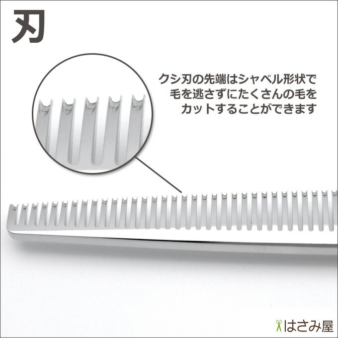 楽天市場】トリミングシザー 胡蝶 MG-40T（スキ／6.5インチ／カット率