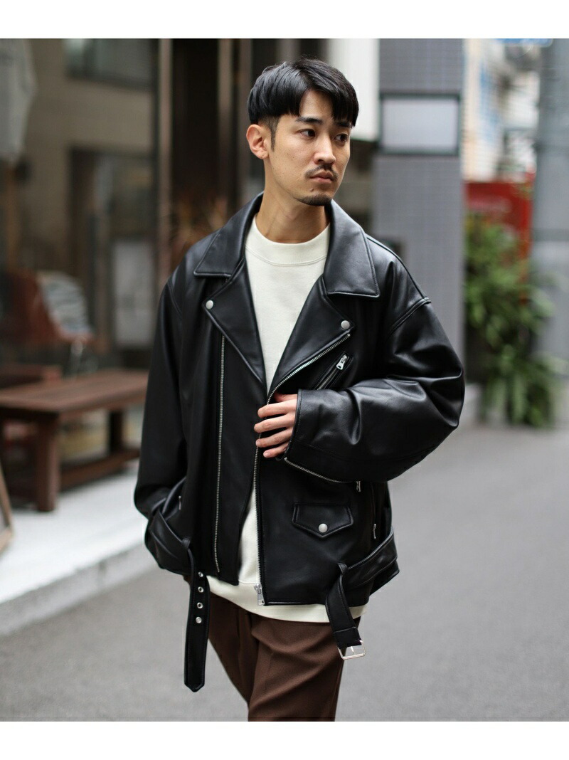 楽天市場】BEAMS / ルーズ ダブル レザーライダース ジャケット BEAMS