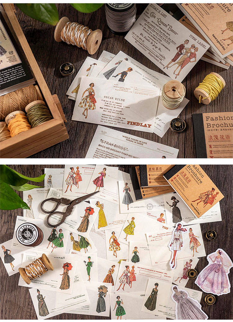 紙モノ 海外メモ コラージュ素材 バラメモ 海外メモ まとめ売り