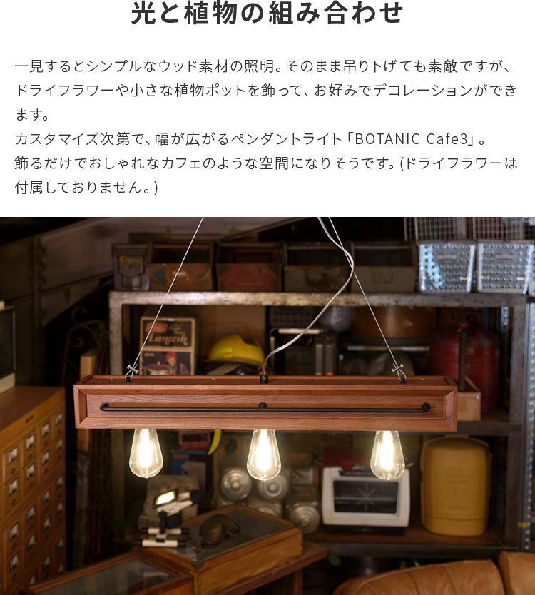楽天市場】BOTANIC Cafe3 ボタニック カフェ3【ペンダントライト 電球
