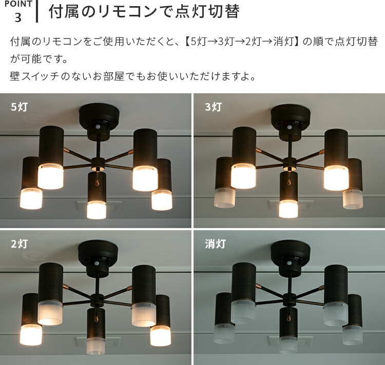 楽天市場】シーリングライト 5灯 リボリ 天井照明 直付け 照明器具