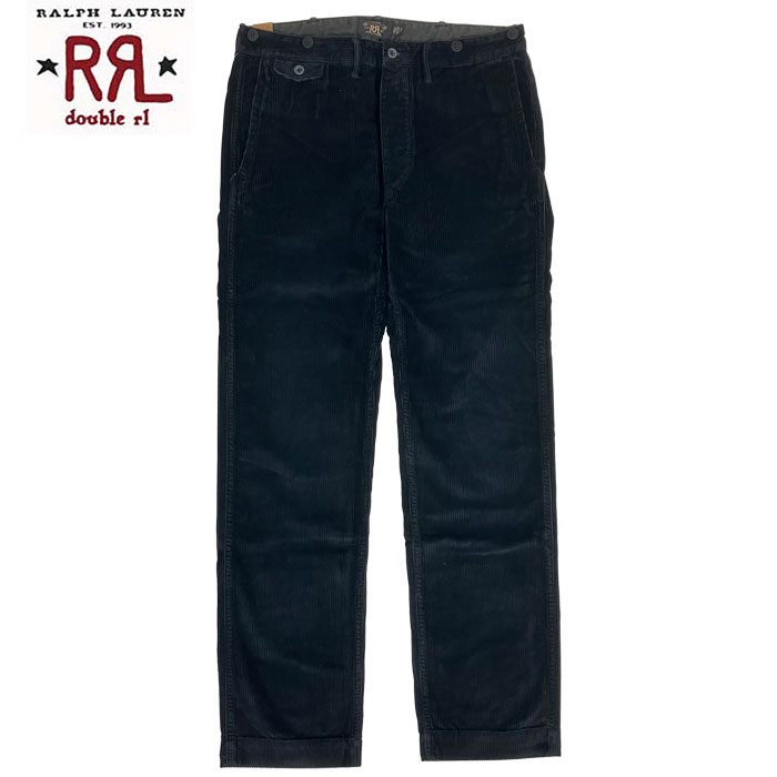 美品 RRL 炭黒 ブラック チノ トラウザーズ パンツ W32 ラルフローレン
