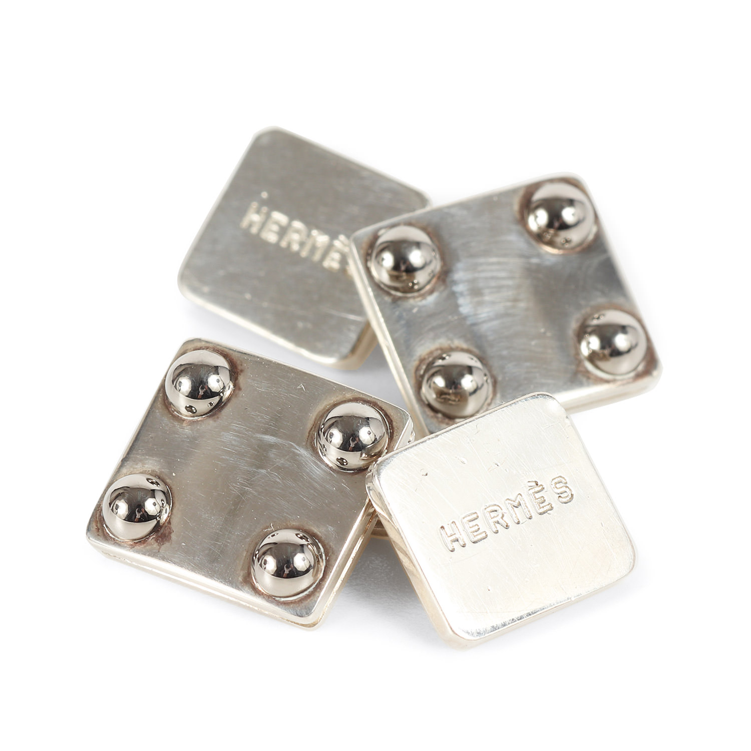 楽天市場】HERMES エルメス シルバー 925 チタン カフス ボタン