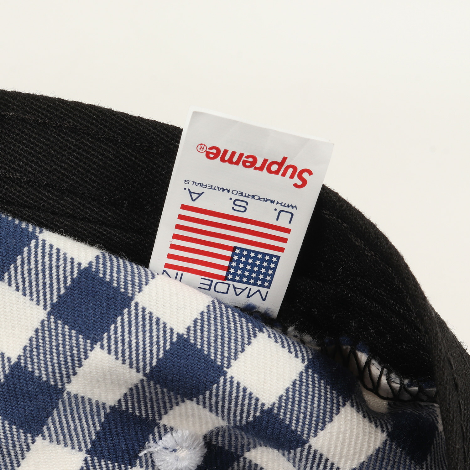 Supreme （シュプリーム）チェック柄 キャンプキャップ ボックスロゴ F