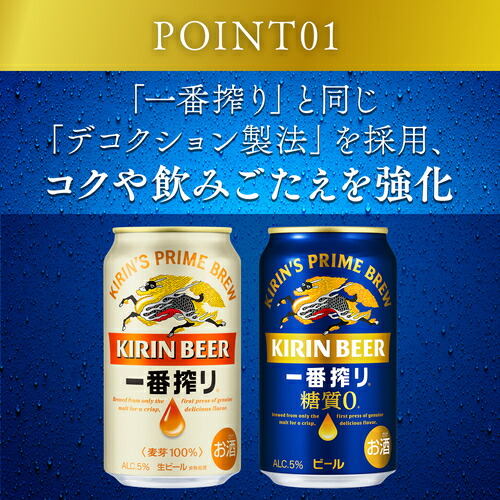 KIRIN 一番搾り 糖質0 350ml×48缶