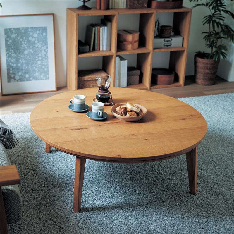 楽天市場】こたつテーブル 節あり オーク材 円形 | Bタイプ : 幅80cm