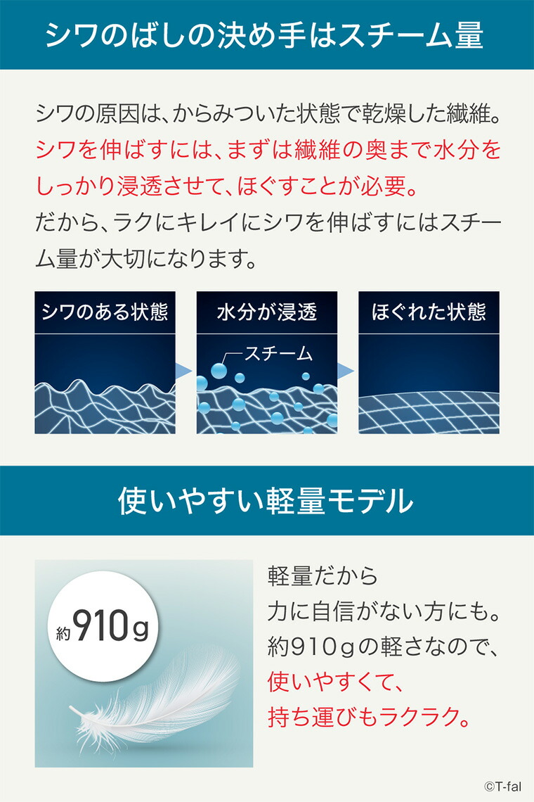 楽天市場】【T-fal公認ショップ】ティファール T-fal 衣類スチーマー