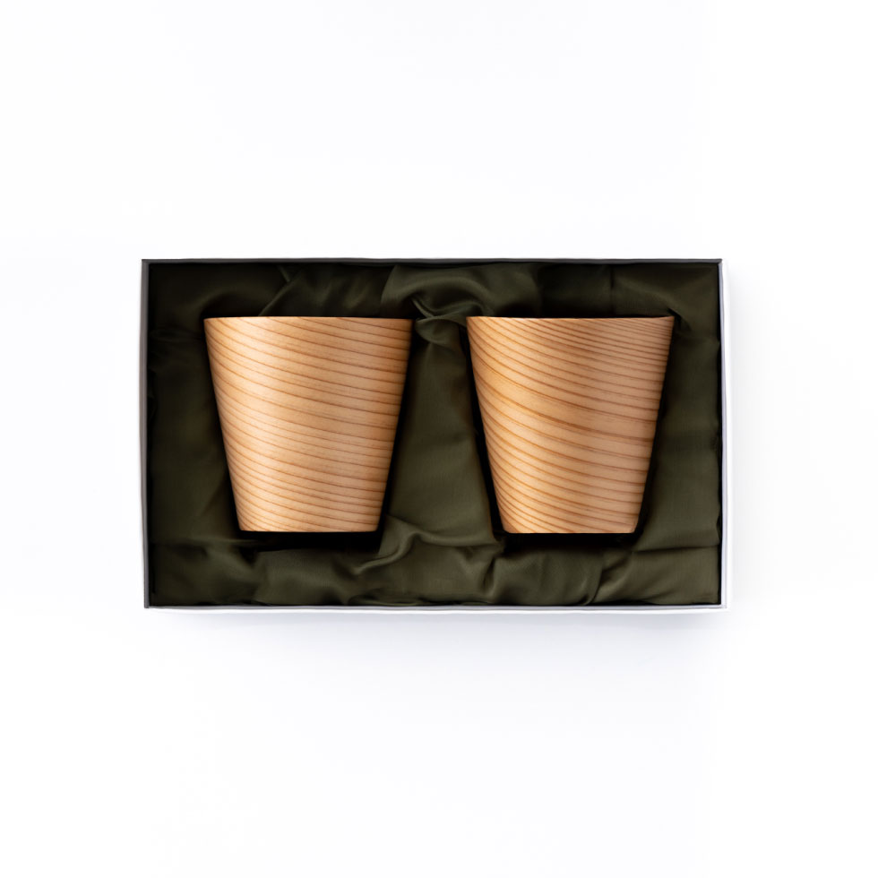 秋田杉 栗久 曲げわっぱ 冷酒器6点セット/20年経年の艶 秋田杉 栗久