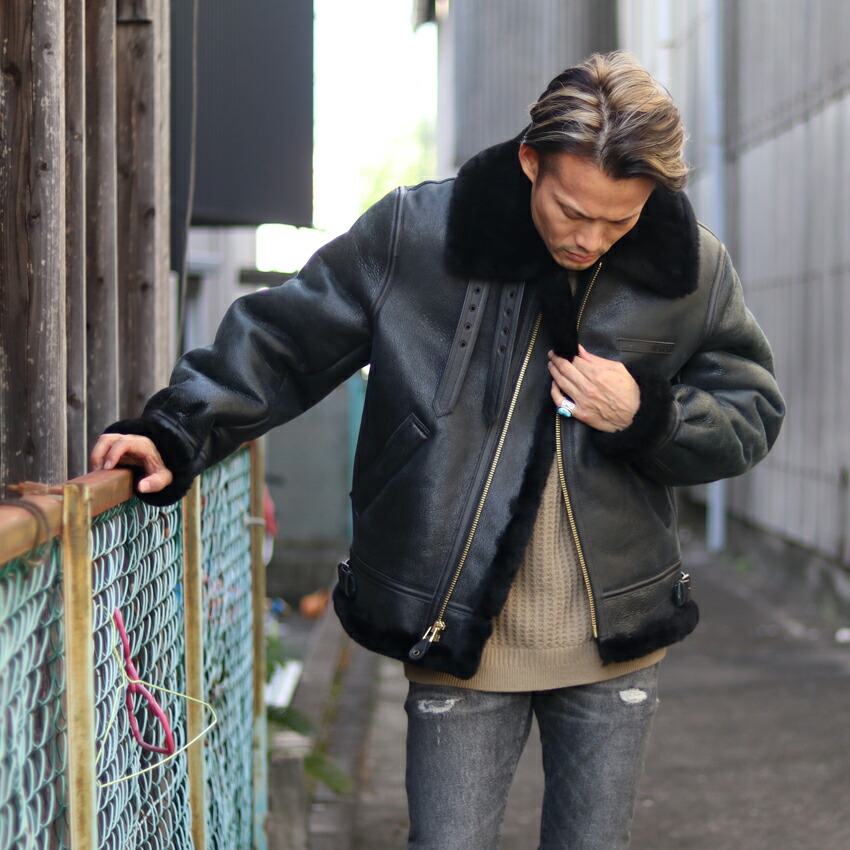 B3 ムートンレザージャケット