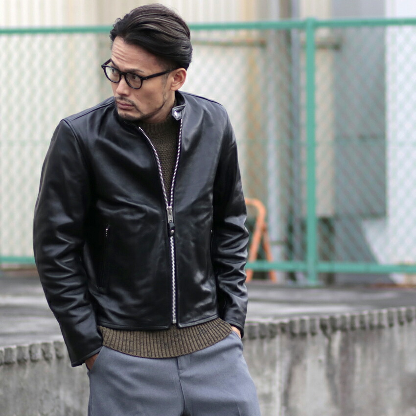 schott レザージャケット ライダース シングル ライナー付きXLサイズ