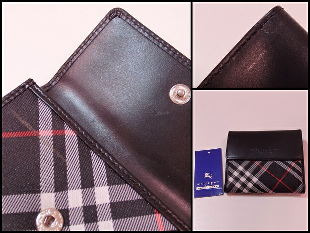 楽天市場】バーバリー BURBERRY 財布 Wホック 二つ折り財布 ブルー