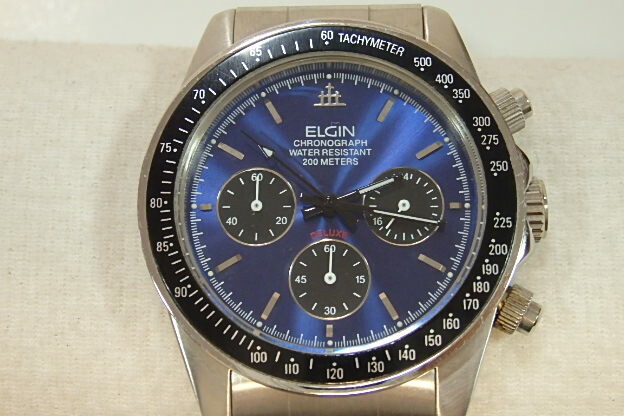 楽天市場】美品 エルジン ELGIN メンズ 腕時計 クロノグラフ FK 1106