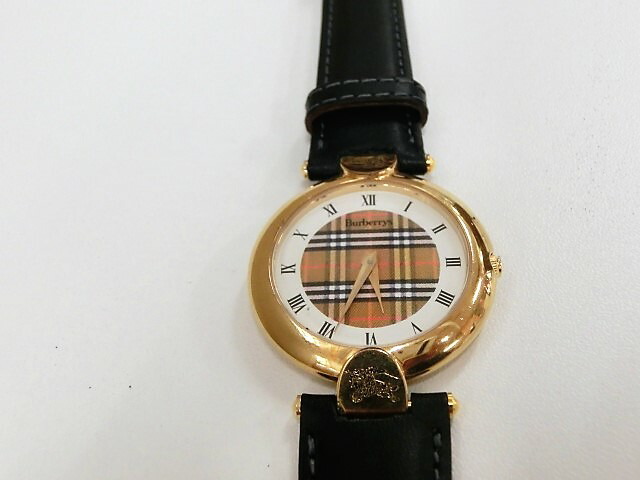 楽天市場】バーバリー チェック柄 メンズ 腕時計 SS/レザー ベルト交換
