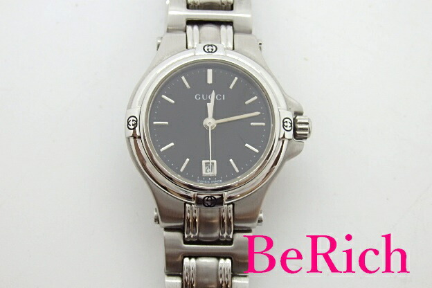 楽天市場】グッチ GUCCI レディース 腕時計 9040L デイト ラウンド 黒